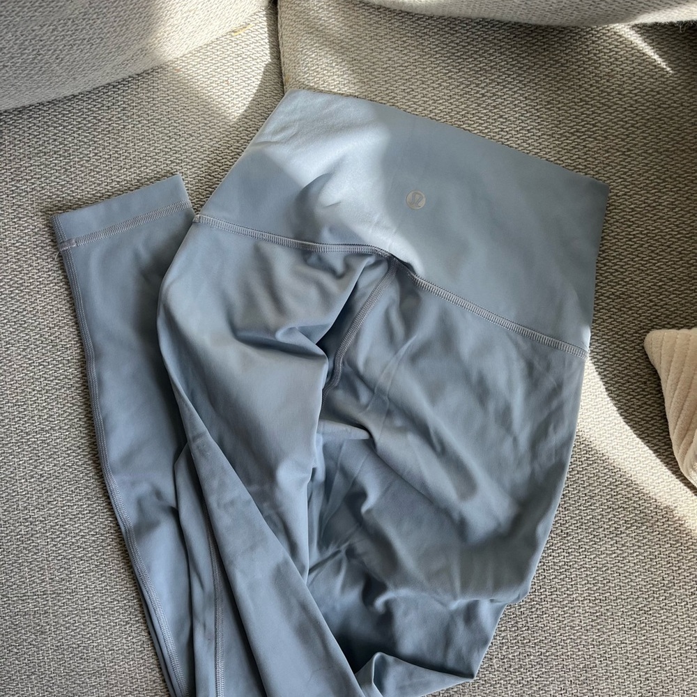 Blue High-Waisted Leggings